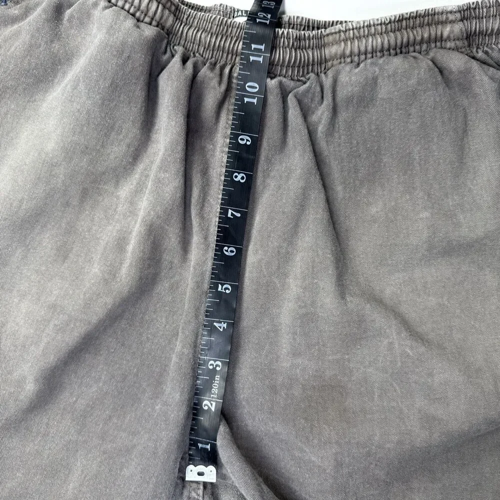Malibu Shirts Mens Large‎ Shorts Brown Aloha Elastic Waist Drawstring Hawaiian